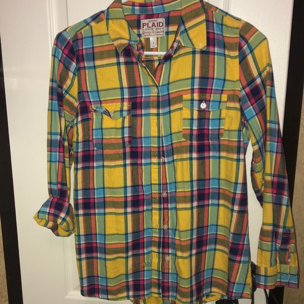Yellow plaid flannel